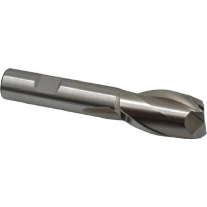 Cleveland 7/8, 1-1/2 LOC, 5/8 Shank Diam, 4 OAL, 2 Flute, High Speed Steel Square End Mill Single End, Uncoated, Spir...